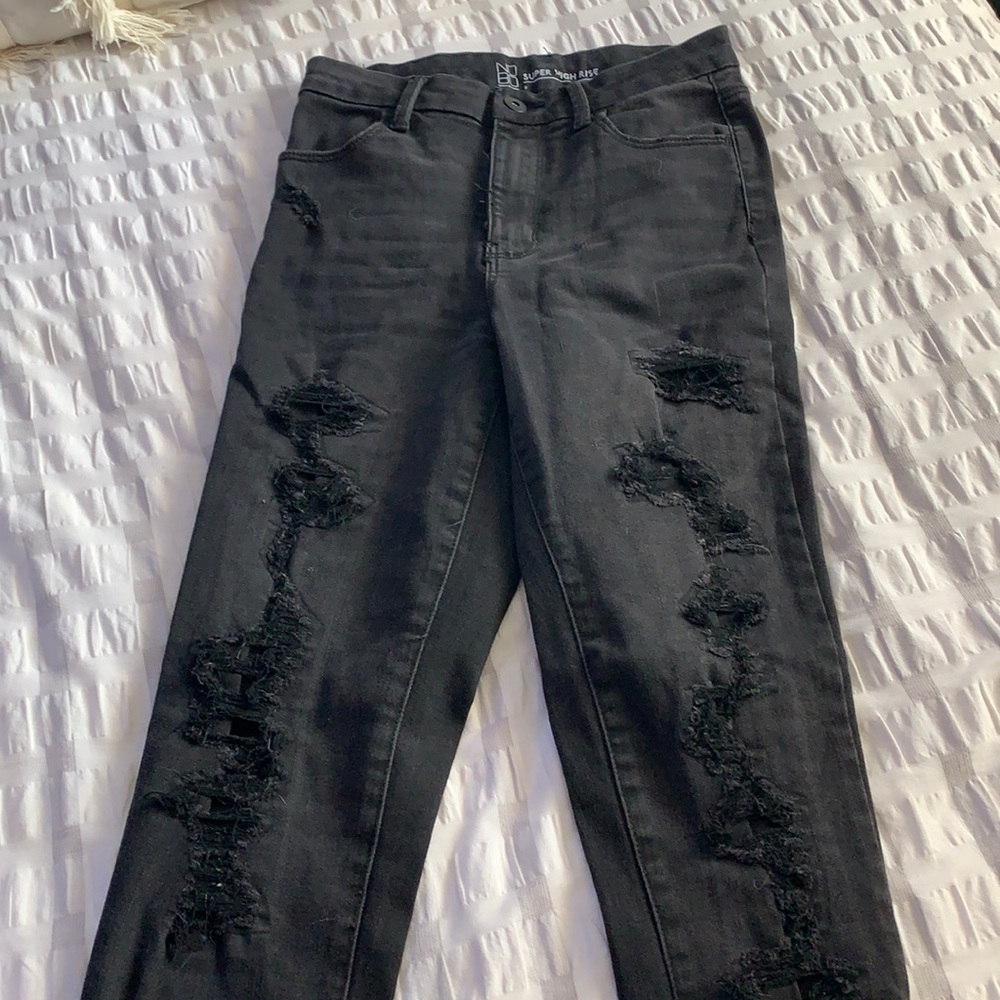 Black high waisted jeans